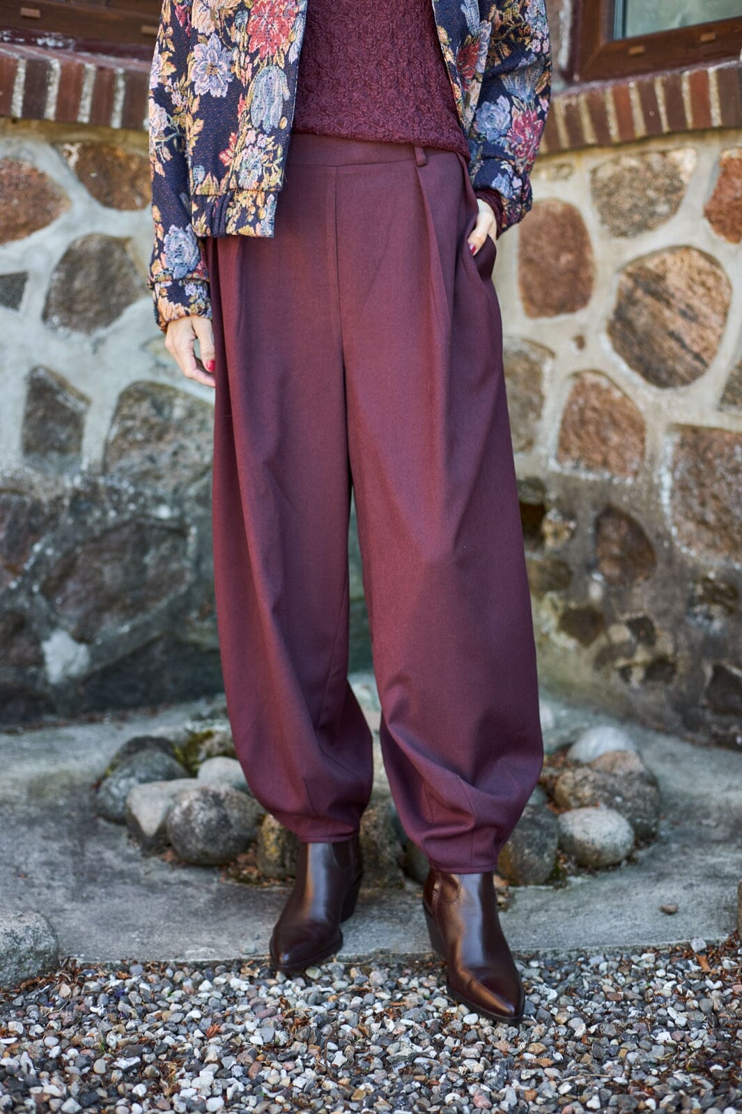 Black Colour - Bcamina Balloon Pant 41238 - Plum