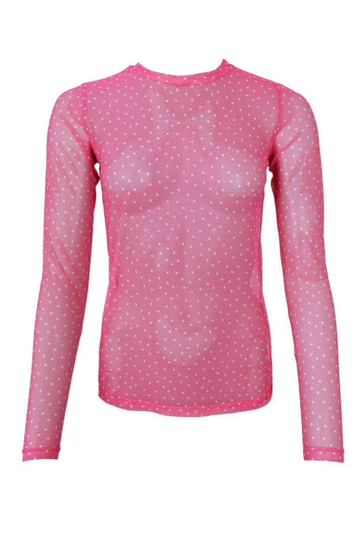 Black Colour - Bcanne Mesh Blouse 41138 - Shirts - Pink Dot Bluser 