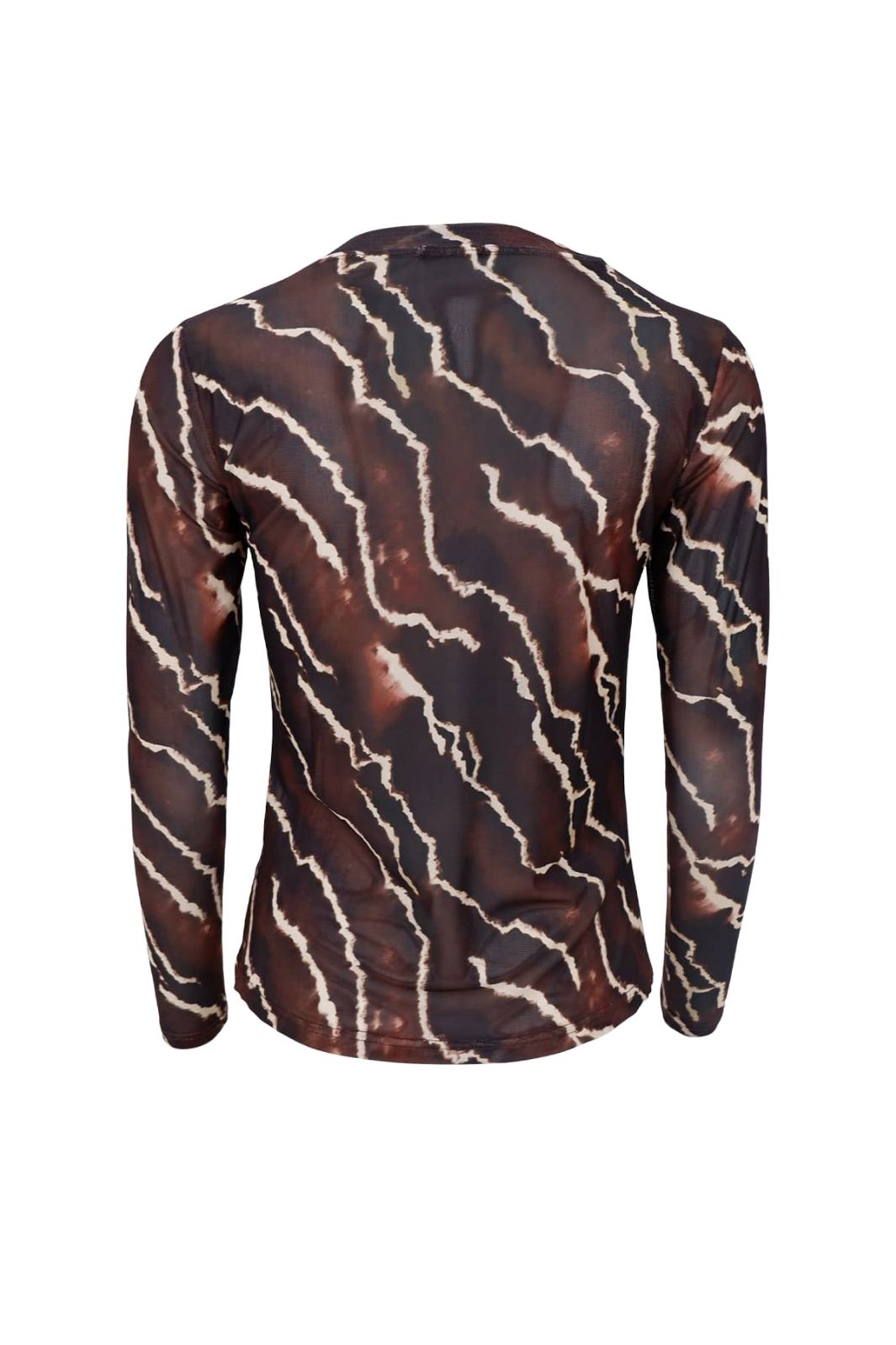 Black Colour - Bcannie Mesh Blouse 3846 - Shirts - Mocca Marble Bluser 