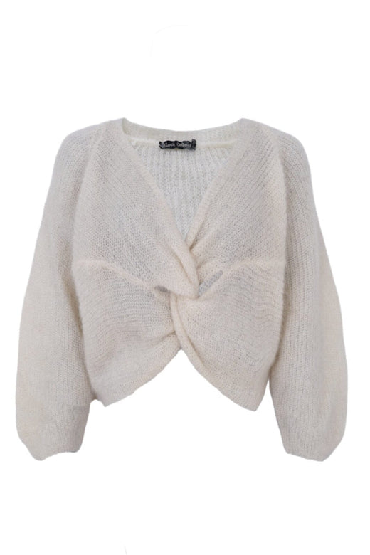 Black Colour - Bcbjoerk Cross Jumper 1255 - Off White Strikbluser 