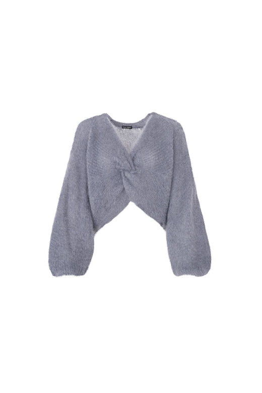 Black Colour - Bcbjoerk Cross Jumper 1265 - Grey Melange