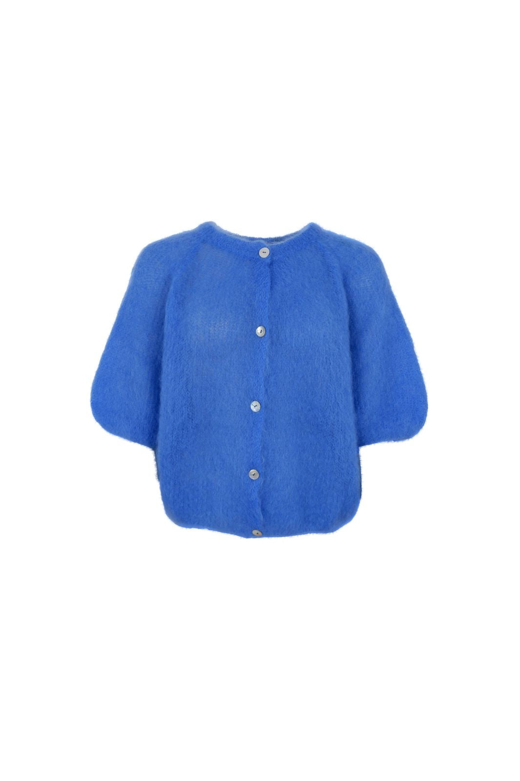 Black Colour - Bcbjoerk Patent Knit Cardigan 1251 - Sky Blue