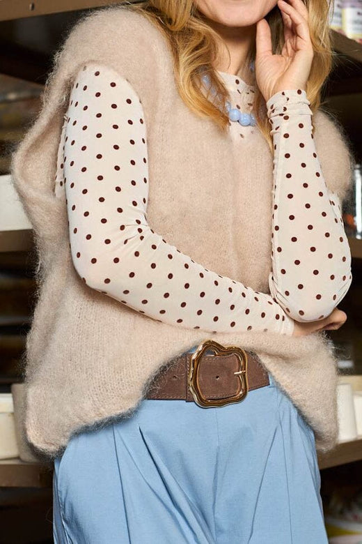 Black Colour - Bcbjoerk Pullover Vest 1252 - Latte Strikbluser 