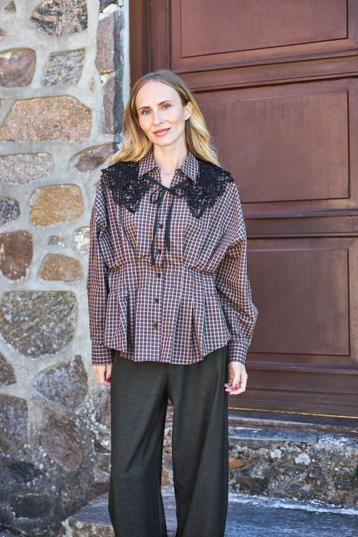 Black Colour - Bccampbell Tailored Shirt 41254 - Plum