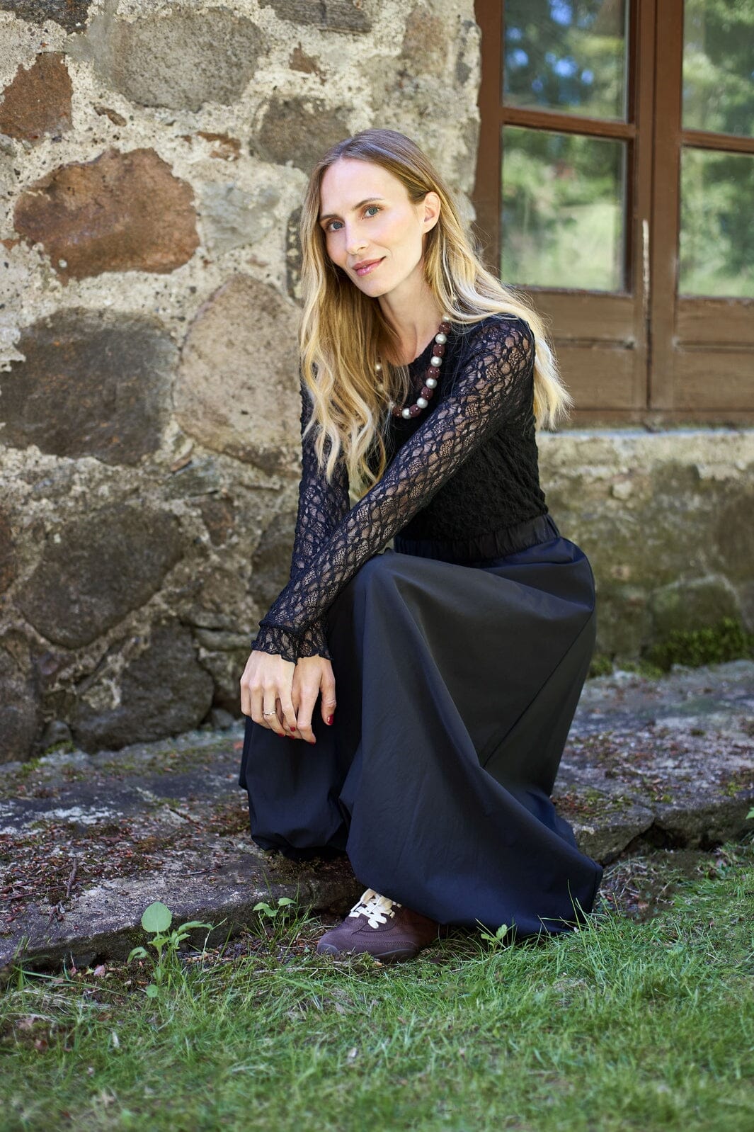 Black Colour - Bccecily Lace Blouse 41288 - Shirts - Black