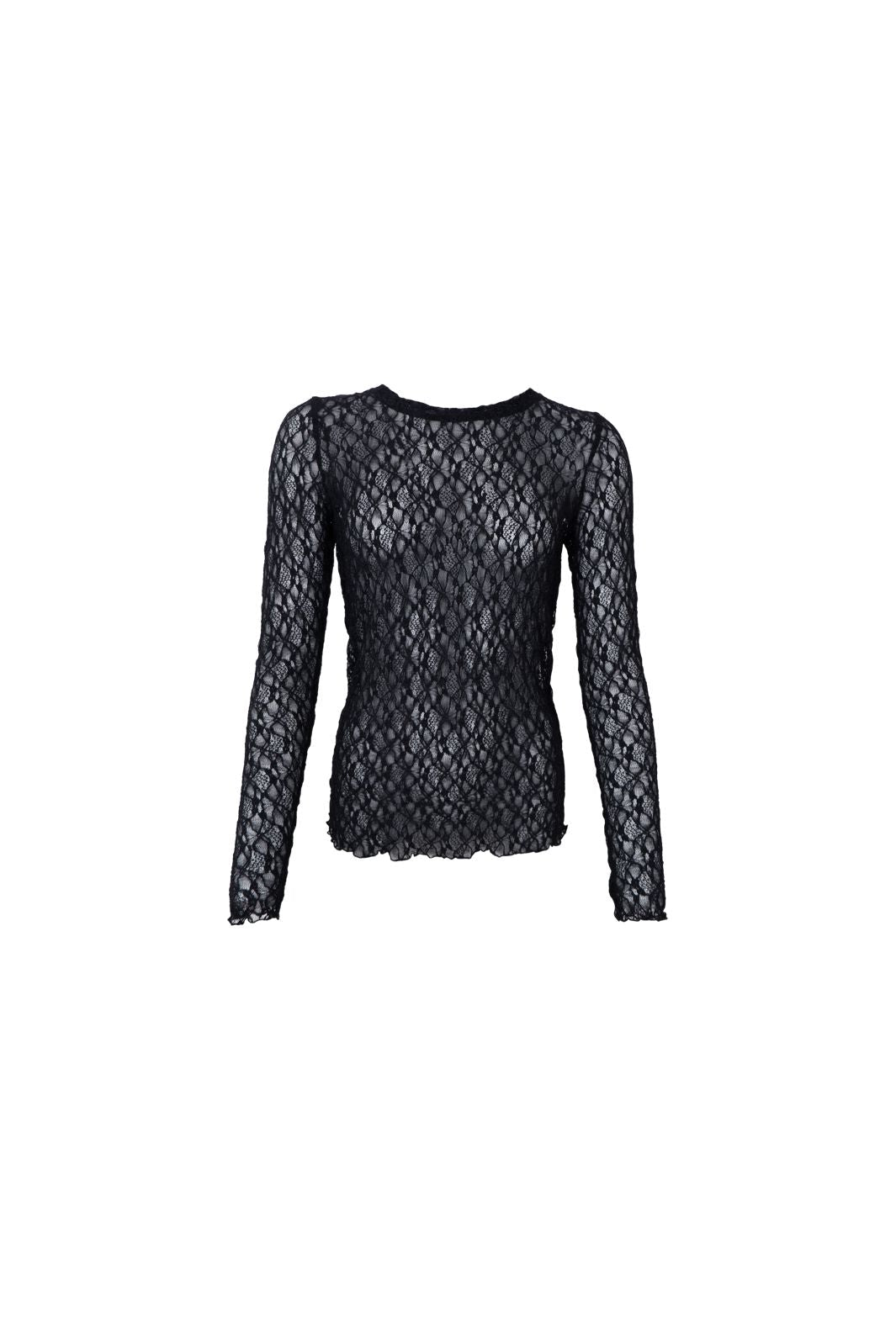 Black Colour - Bccecily Lace Blouse 41288 - Shirts - Black