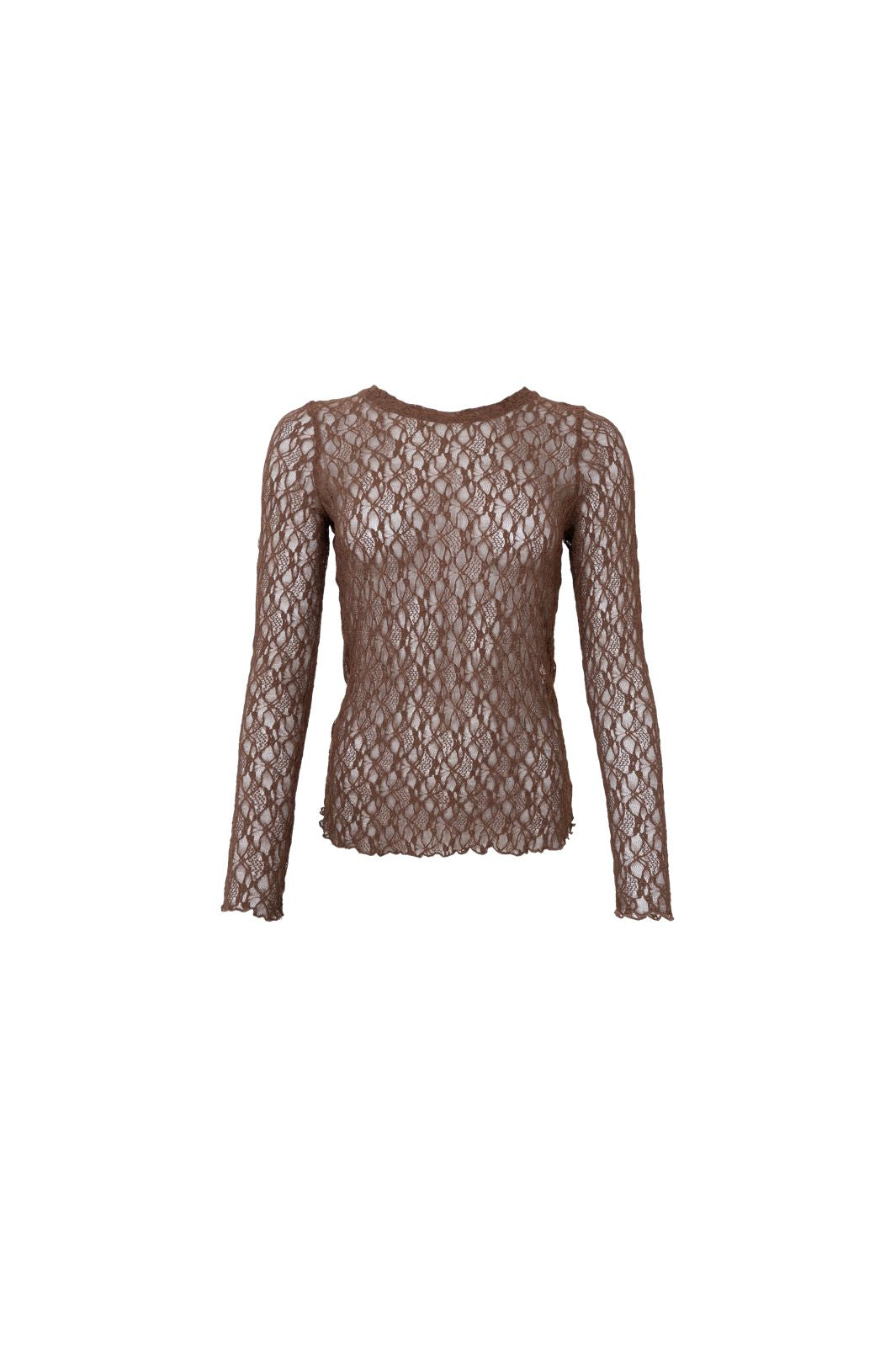 Black Colour - Bccecily Lace Blouse 41288 - Shirts - Plum