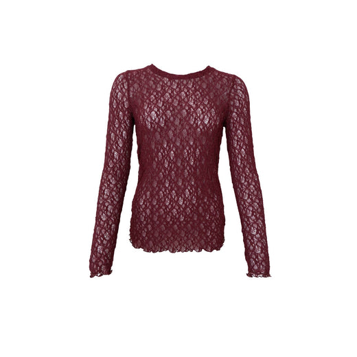 Black Colour - Bccecily Lace Blouse 41288 - Shirts - Plum Bluser 