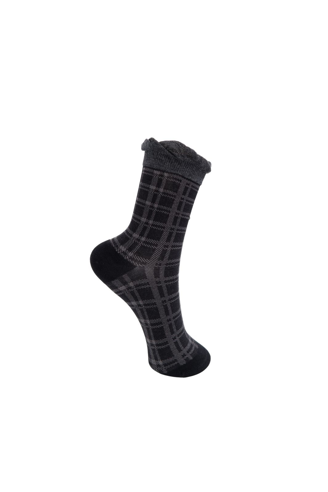 Black Colour - Bccheckie Sock 8562 - Black