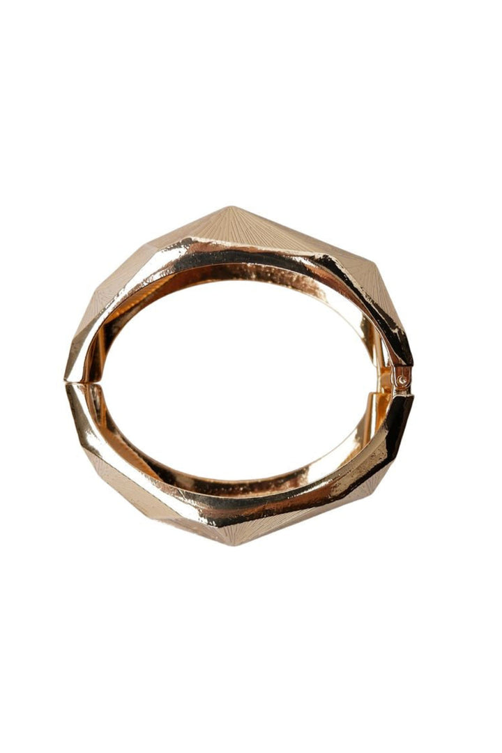 Black Colour - Bccone Bangle 4521 - Gold Coloured