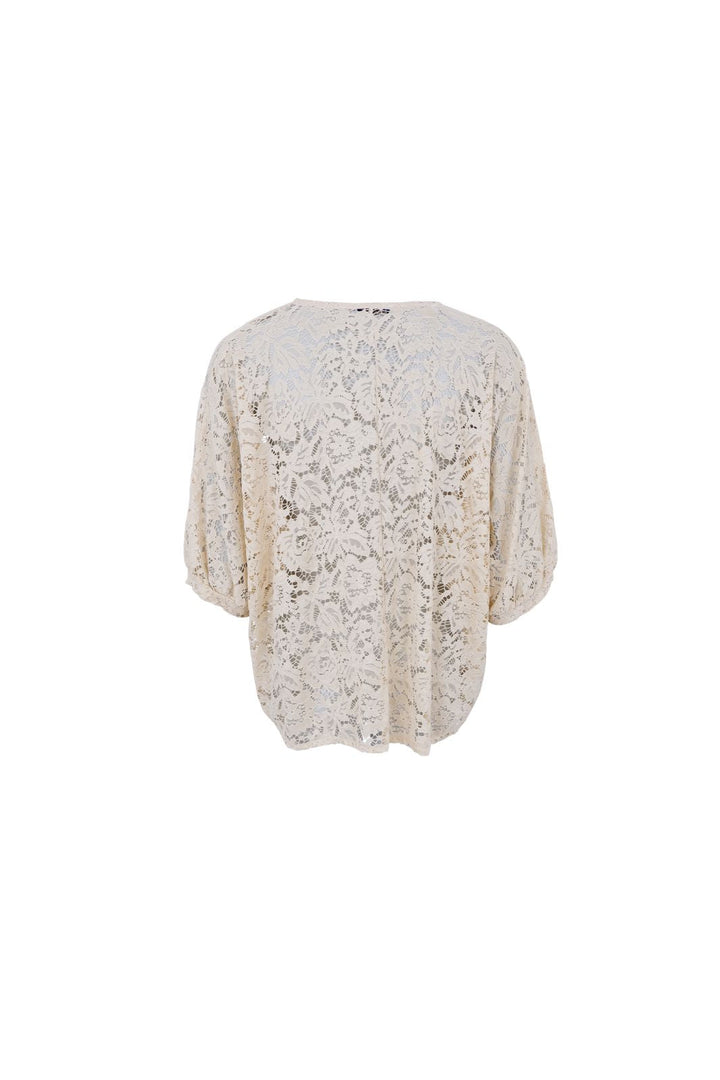 Black Colour - Bcdebbie Lace Blouse 41082 - Cream