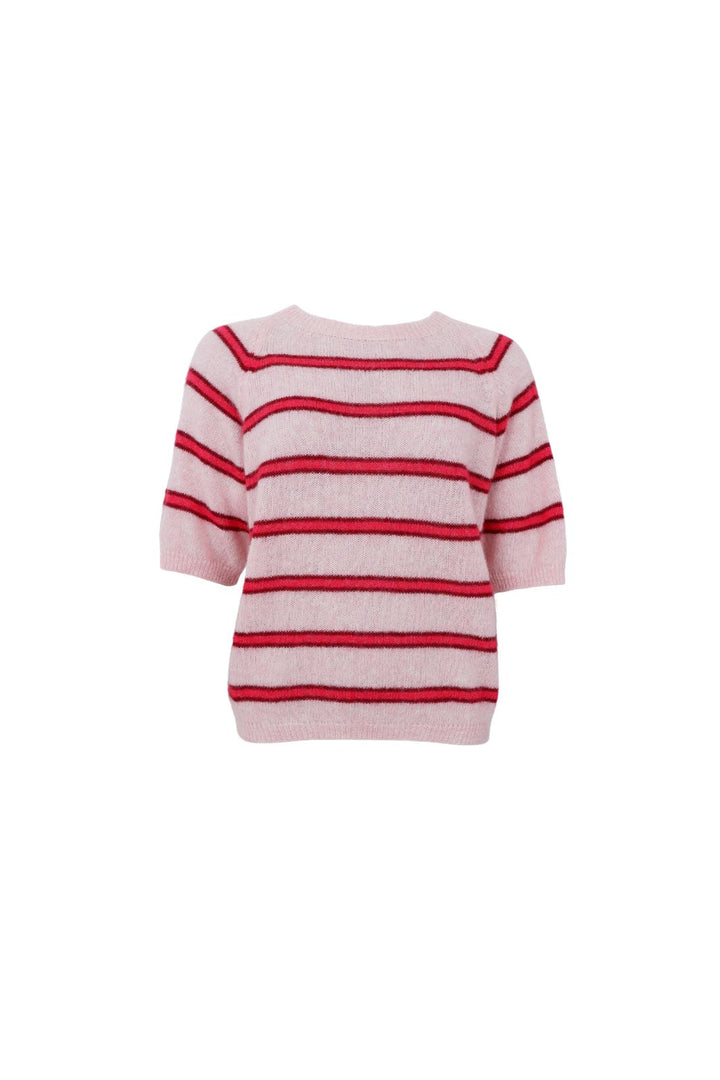 Black Colour - Bcdell Ss Jumper 1246 - Rose Red