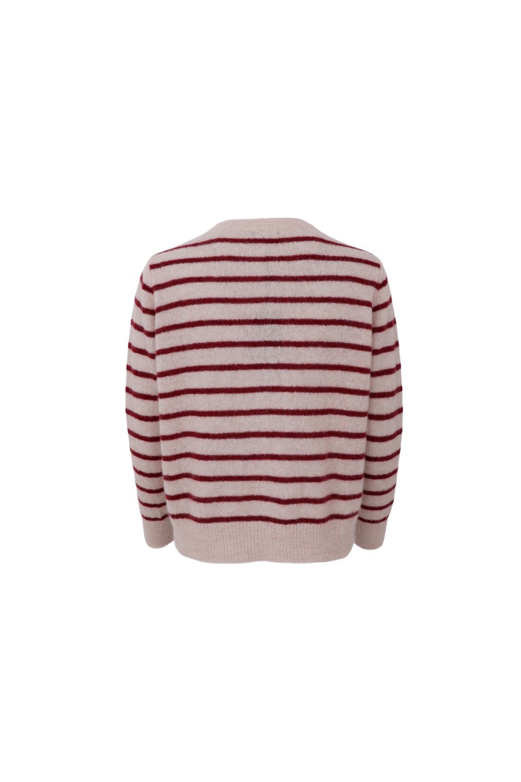 Black Colour - Bcdell Striped Knit Cardigan 1197 - Wine