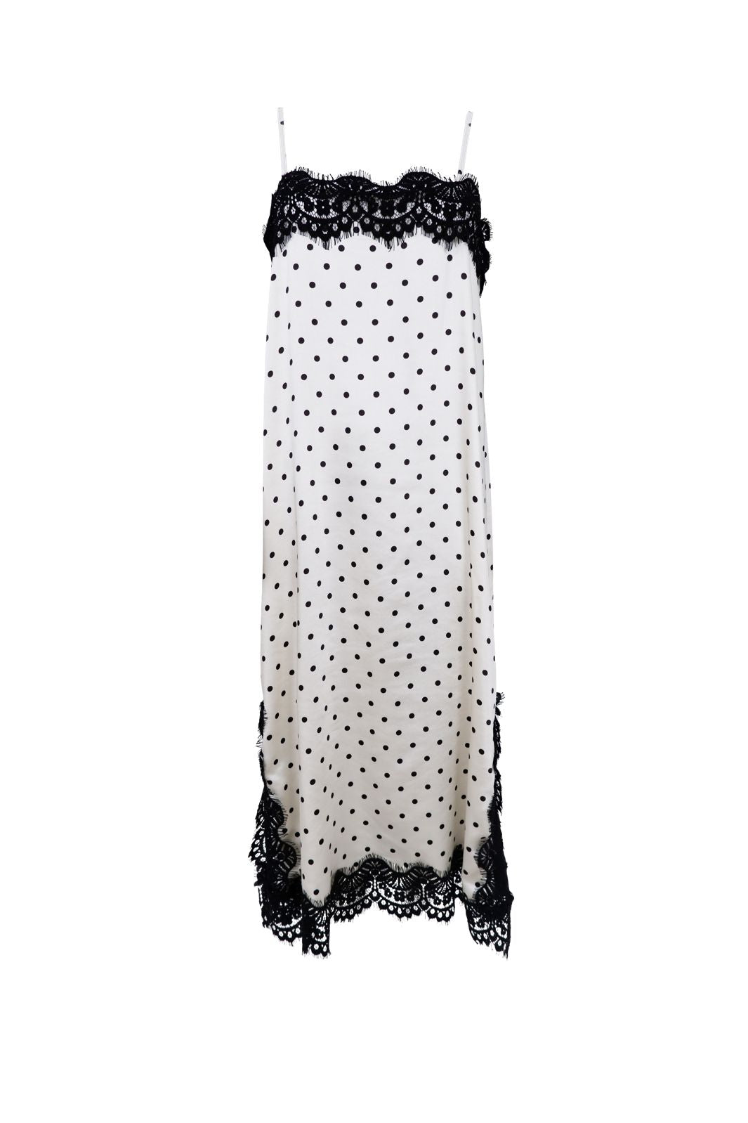 Black Colour - Bcevie Lace Strap Dress 41047 - White Dot