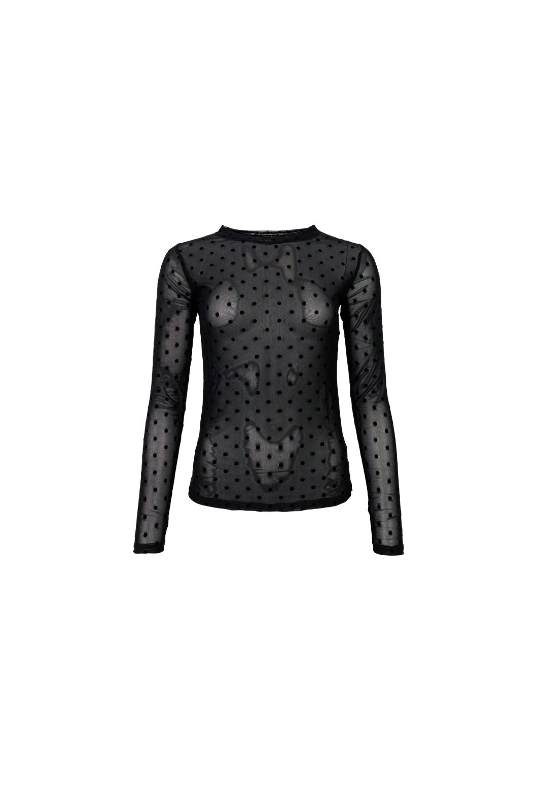 Black Colour - Bcjennie Dotted Mesh Blouse 40611 - Shirts - Army