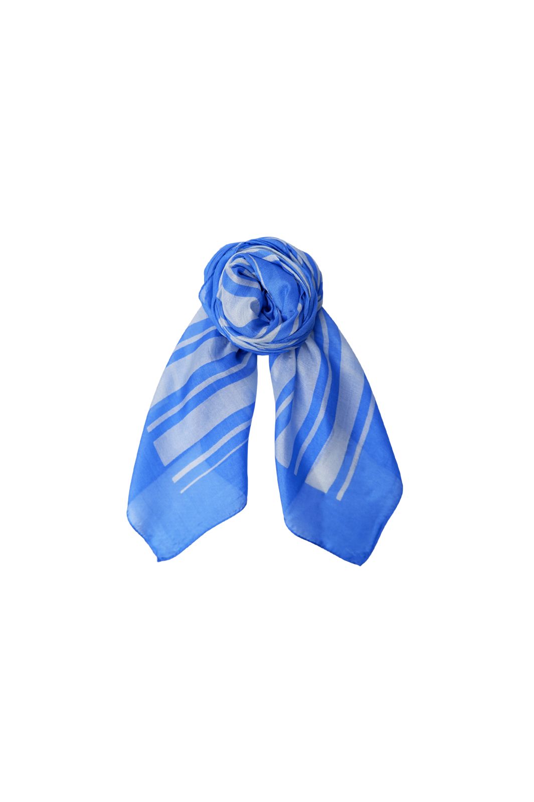 Black Colour - Bckaisa Silk Scarf 208429 - Blue