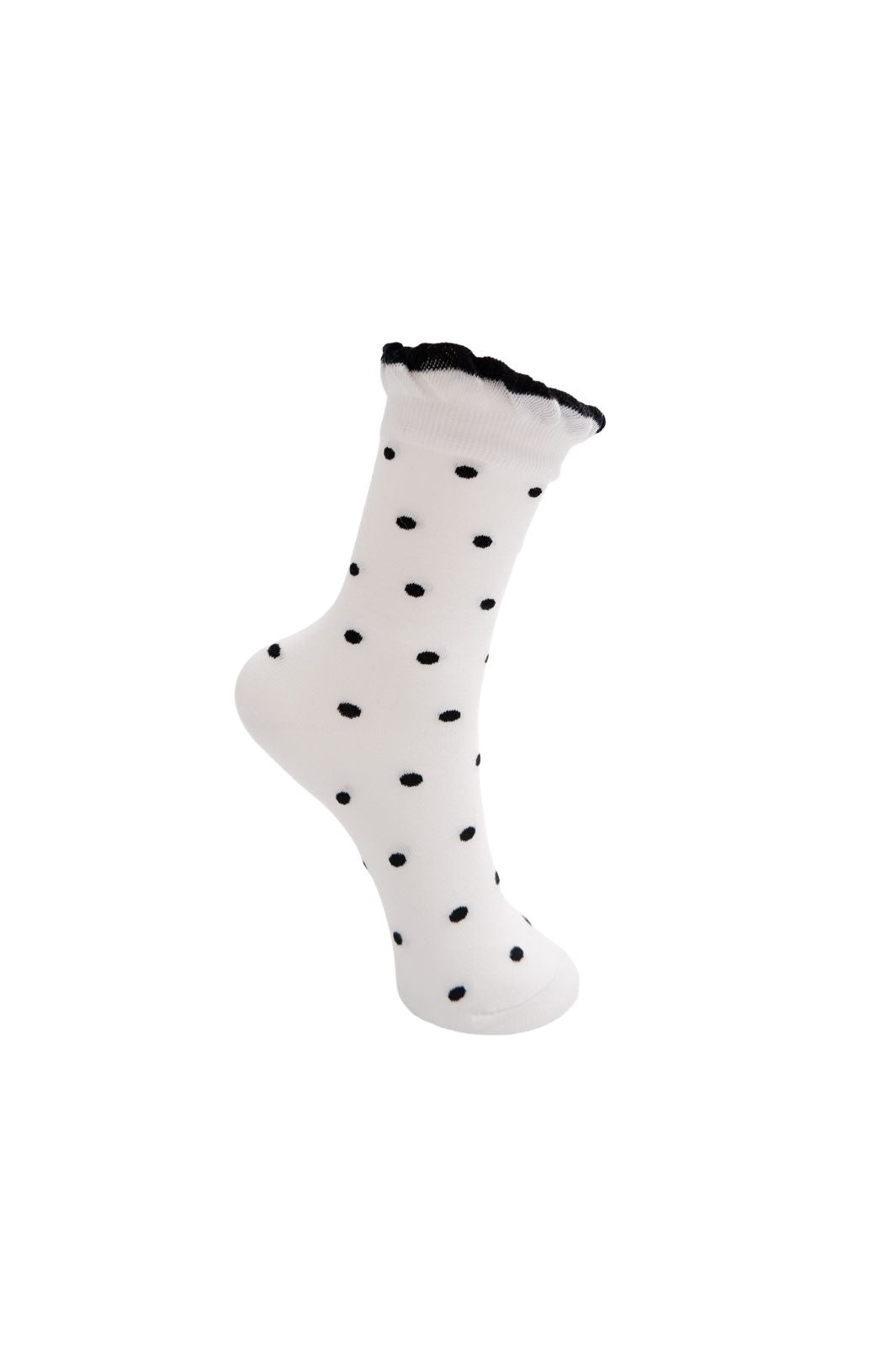 Black Colour - Bclumina Sock 4385 - White W. Dots