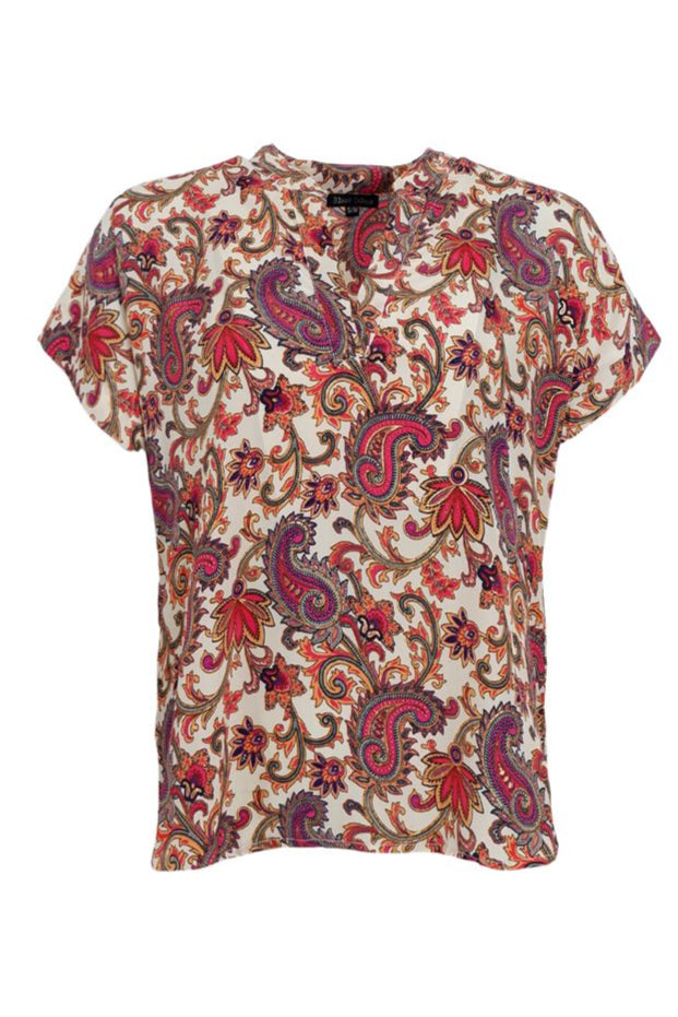 Black Colour - Bcluna Andrea S/S Top 39211 - Vivid Rouge