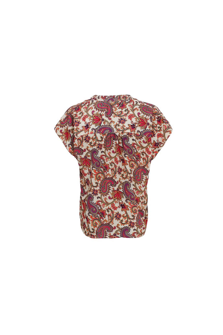 Black Colour - Bcluna Andrea S/S Top 39211 - Vivid Rouge