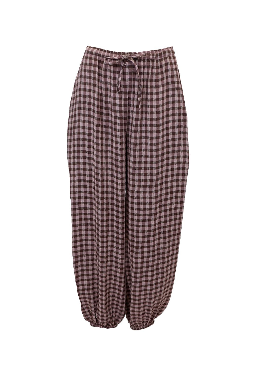 Black Colour - Bcmalle Balloon Pant 41317 - Brown Check
