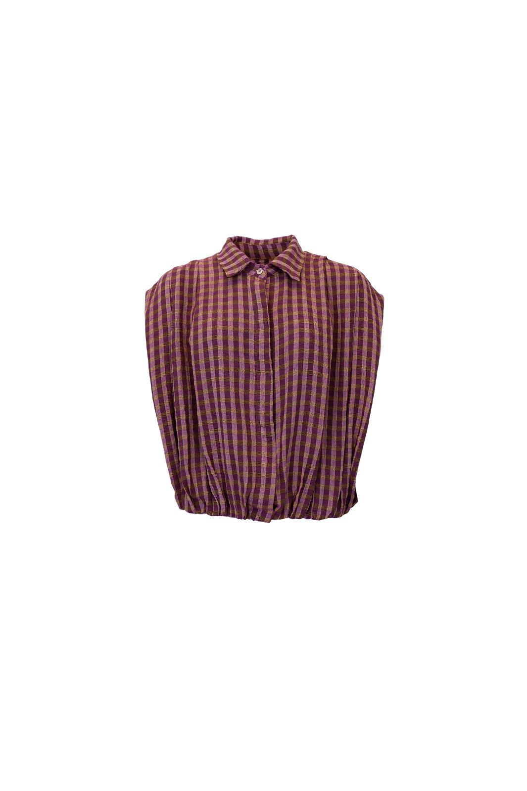 Black Colour - Bcmalle Bomber Blouse 41318 - Violet Check