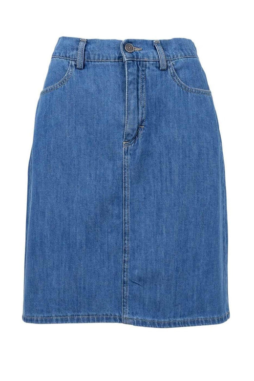 Black Colour - Bcnettie Denim Skirt 40892 - Mid Blue Wash