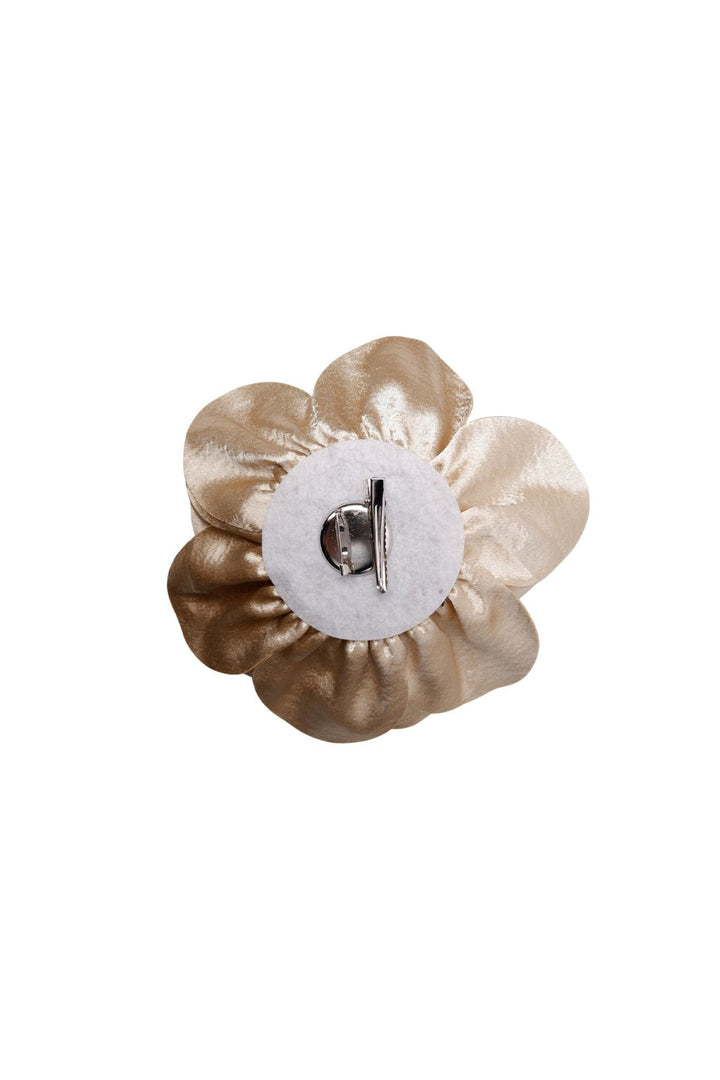 Black Colour - Bcsage Big Flower 2-In-1 Brooch 4486 - Golden