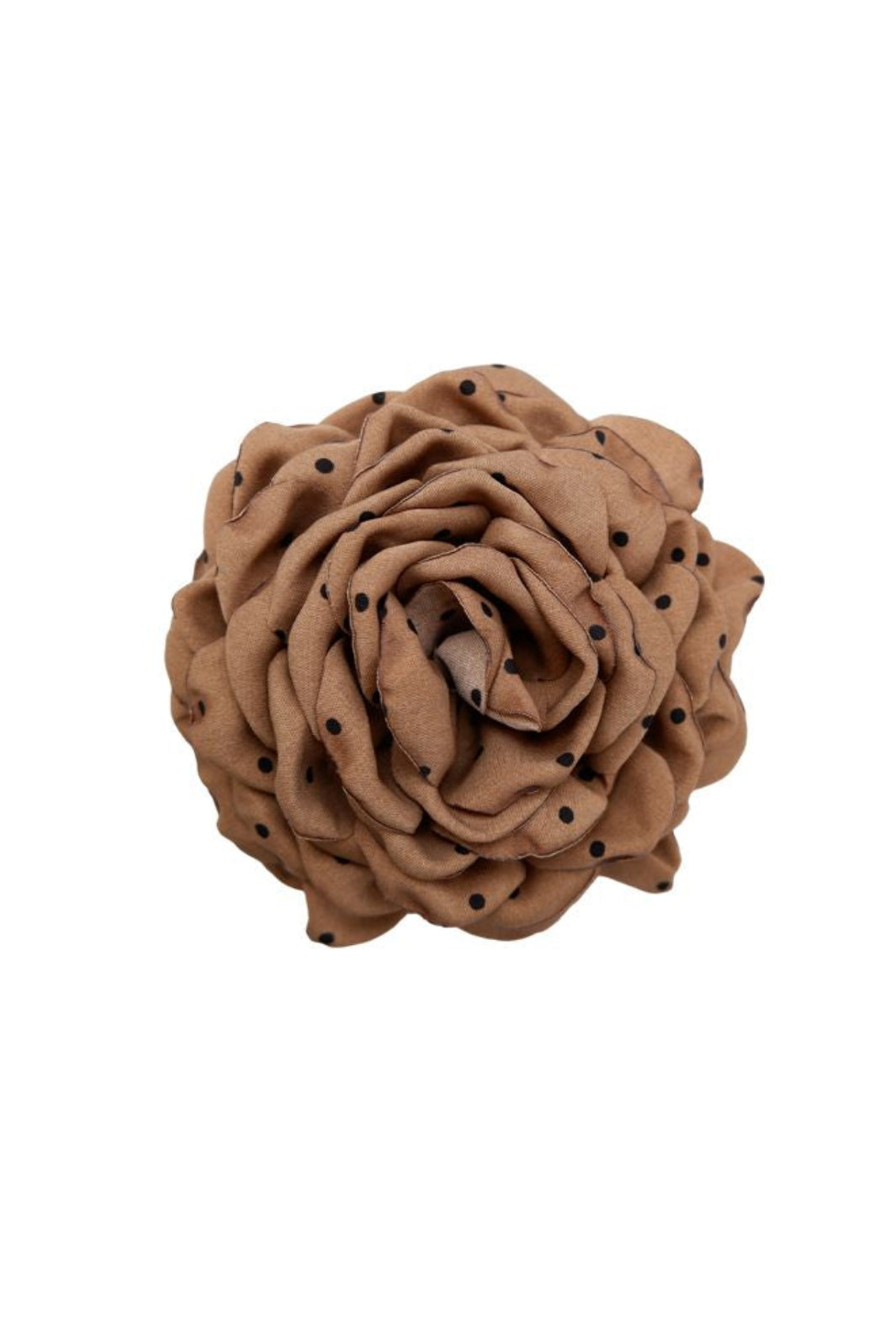 Black Colour - Bcvilla Mega Flower Hair Claw 6027 - Nougat W. Dots