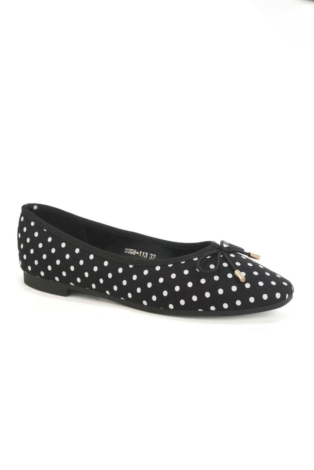 Bloom - Monarda Ballet Flats - Black Ballerinaer 