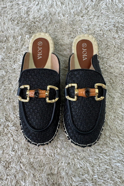 Bloom - Narcissus Platform Mules - Black Sandaler 