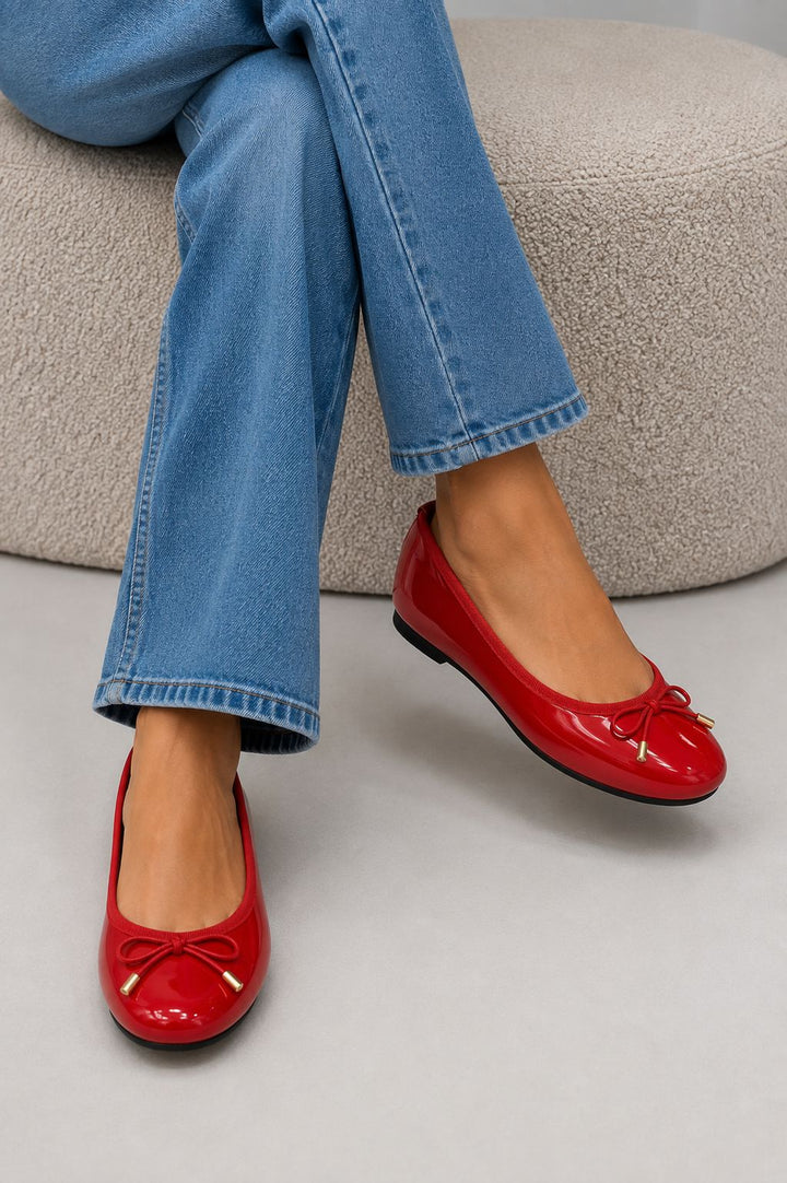 Bloom - Nigella Ballet Flats - Red Ballerinaer 