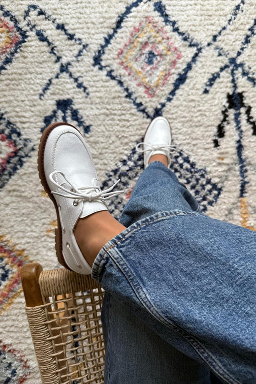 Bloom - Sunflower Loafer - White Loafers 