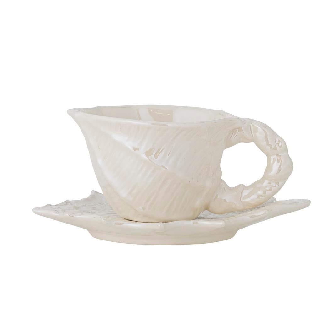 Bloomingville - Shellie Kop m/underkop, Hvid, Stentøj 82072685 - White