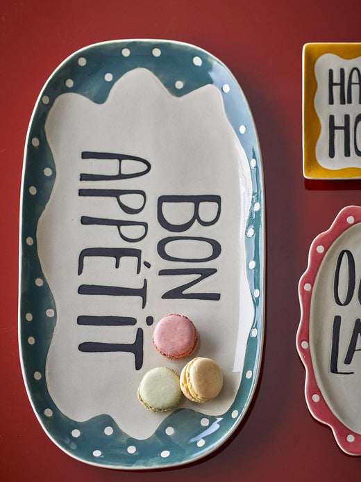 Bloomingville - Soline Serveringsfad, Multifarvet, Stentøj 82072766 - Multi