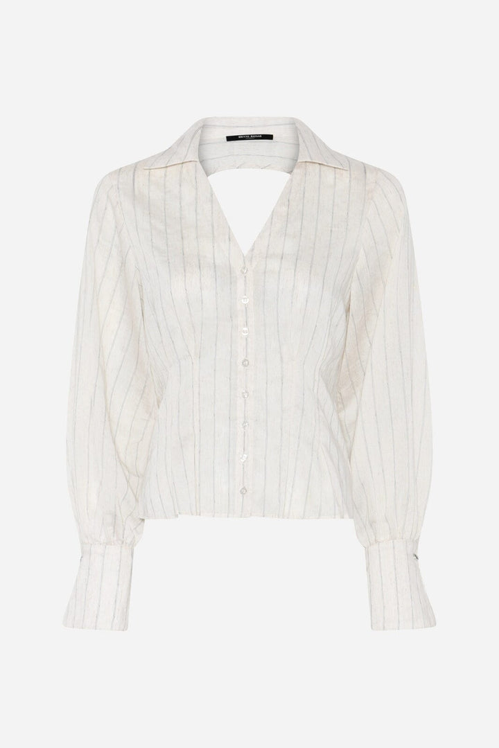 Bruuns Bazaar - Coccobbviona Shirt BBW5012 - Snow White With Black Stripe