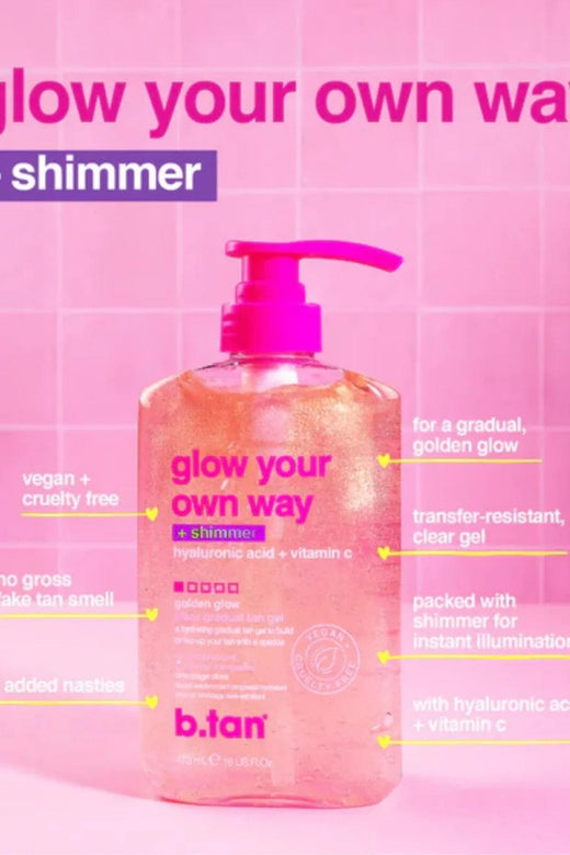 B.tan - Glow Your Own Way + Shimmer Tanning Gelé