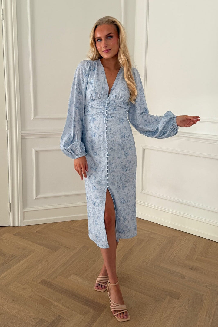 BYIC - Adaic Long Dress A23983 - Soft Blue Blossom