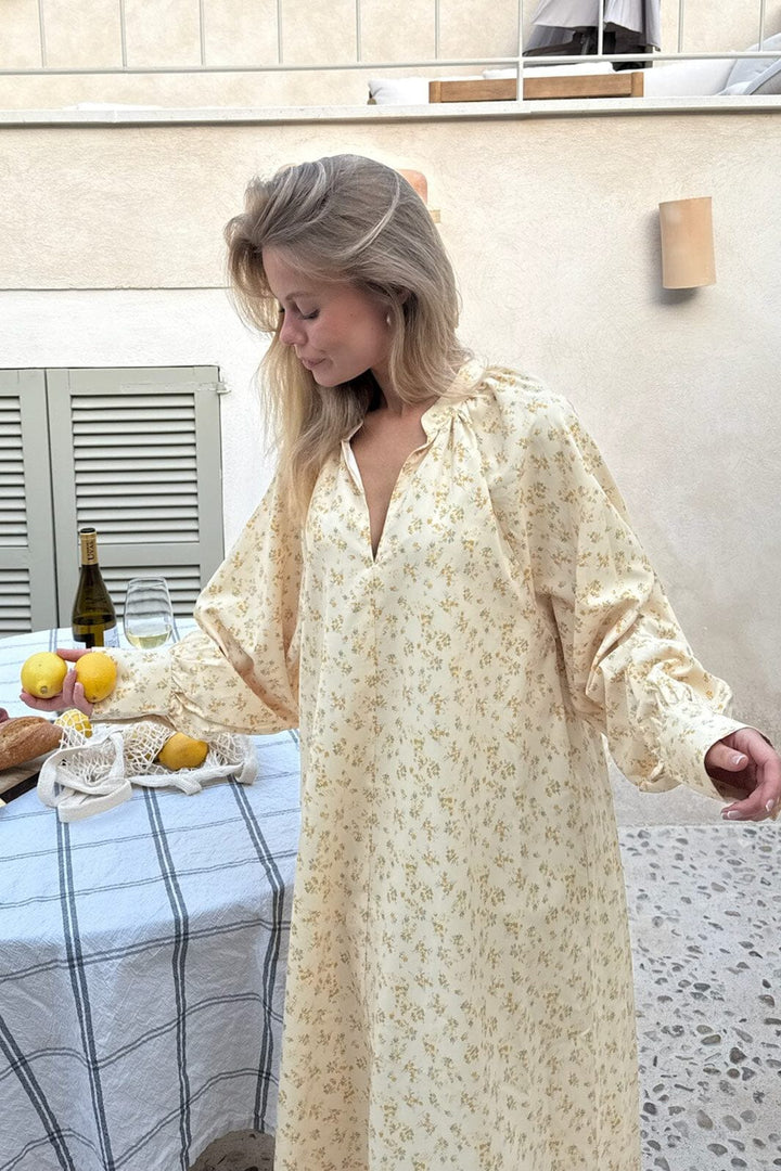 BYIC - Bettyic Long Dress A23950 - Yellow Flower Print