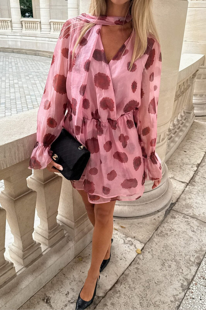 BYIC - Freyaic Dress A2516 - Pink Red Flower Print