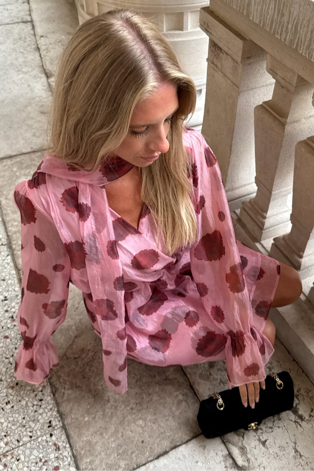 BYIC - Freyaic Dress A2516 - Pink Red Flower Print