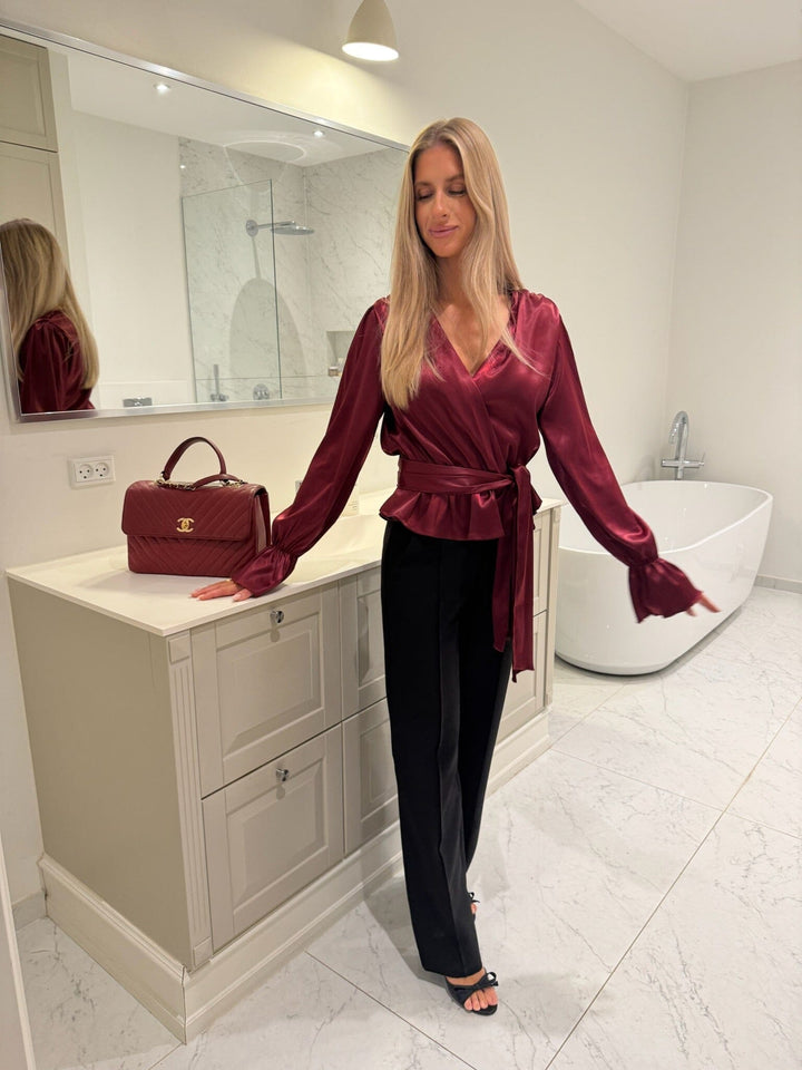 BYIC - Freyaic Shirt A2591 - Bordeaux Satin Skjorter 