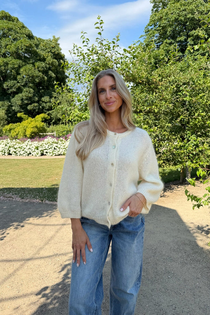 BYIC - Idaic 3/4 Cardigan 5287 - White Cardigans 