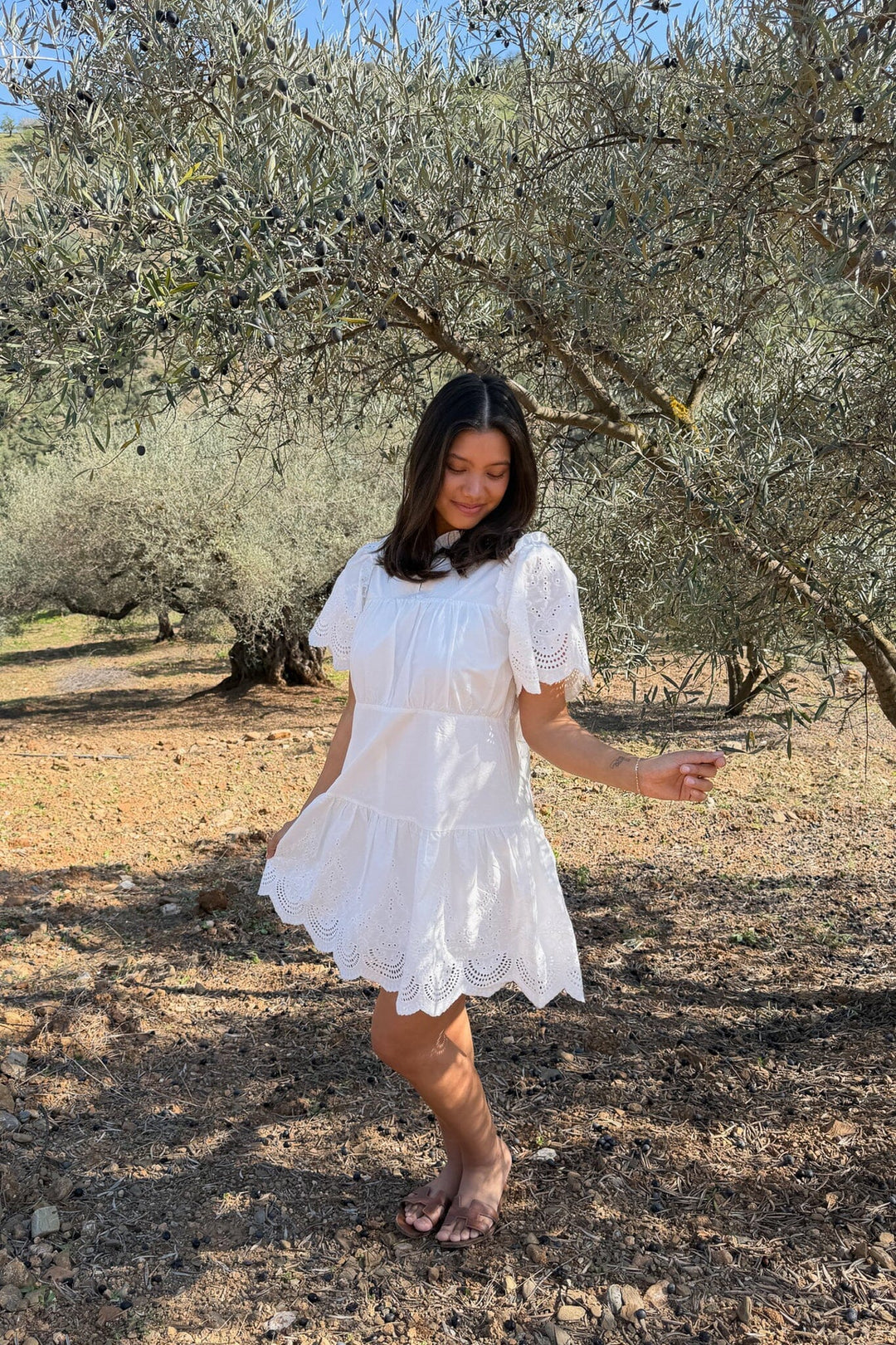 BYIC - Solveigic Dress A25135 - White Embroidery Kjoler 