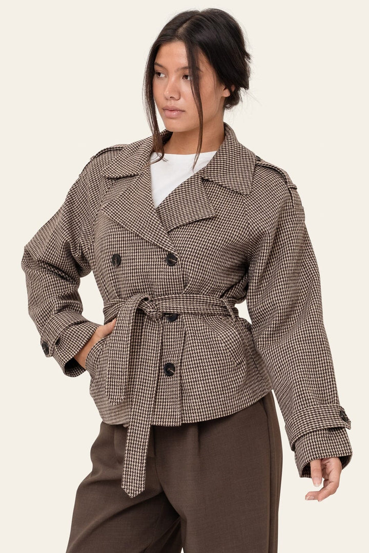 BYIC - Veraic Trenchcoat A25104 - Brown Checks