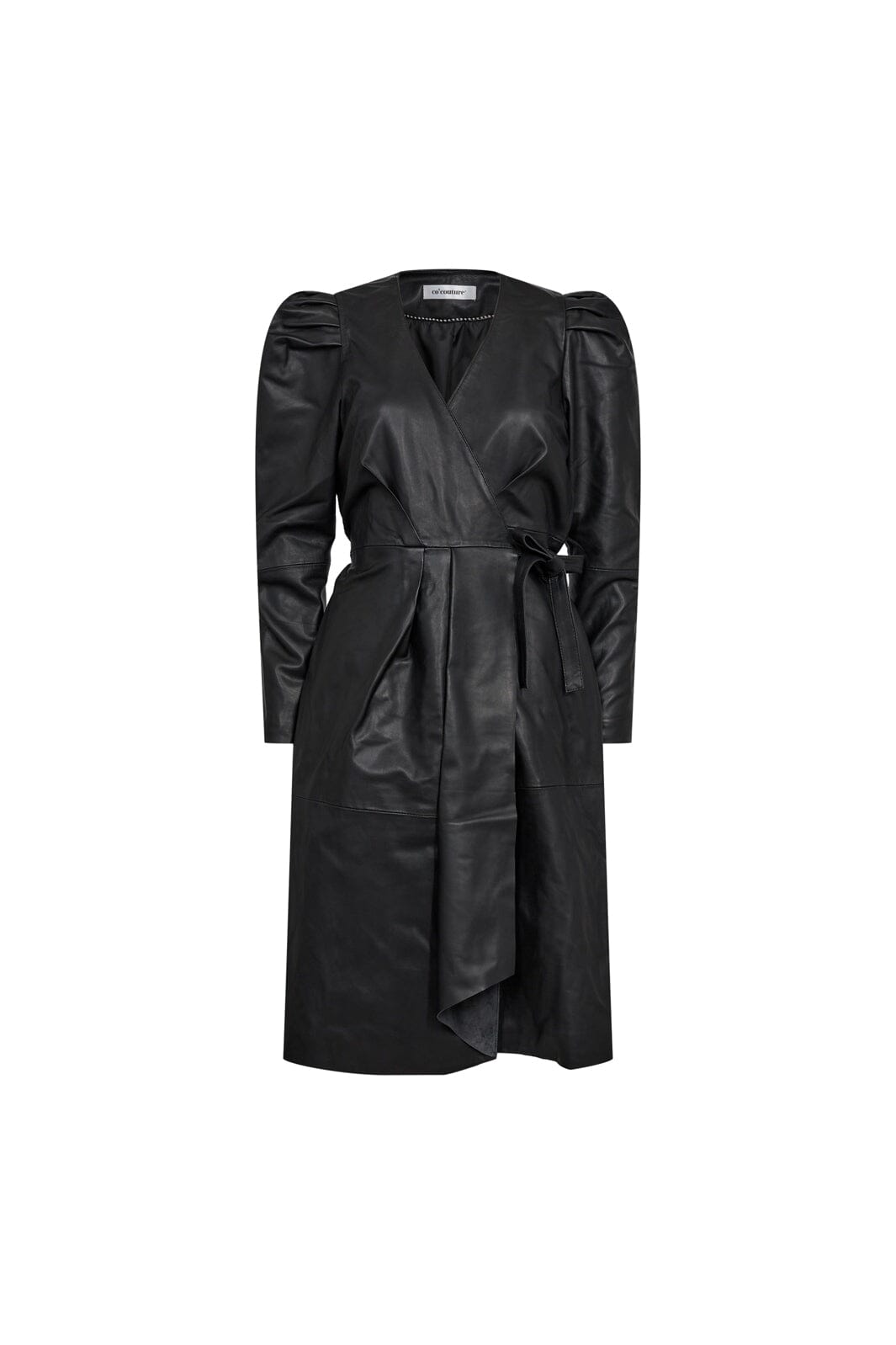 Co´Couture - 36243 Phoebecc Leather Wrap Dress 505839 - 00000 - Black
