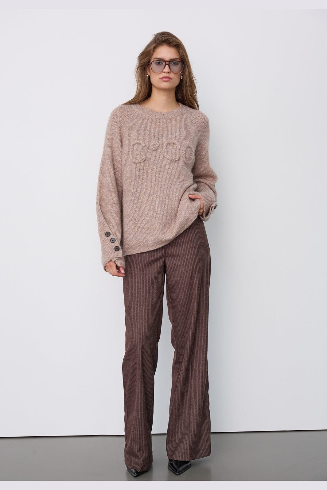 Co´Couture - Aellecc Ls Knit 500584 - 20009 - Walnut