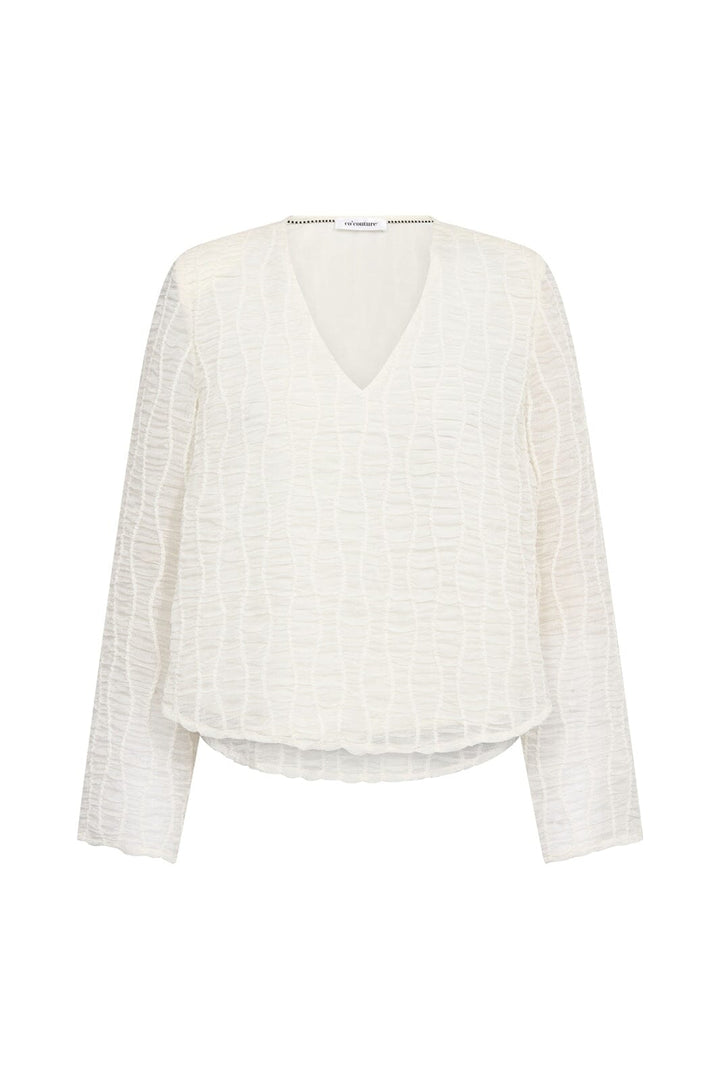 Co´Couture - Baltacc Padded V-Blouse 500258 - 10002 - Off-White