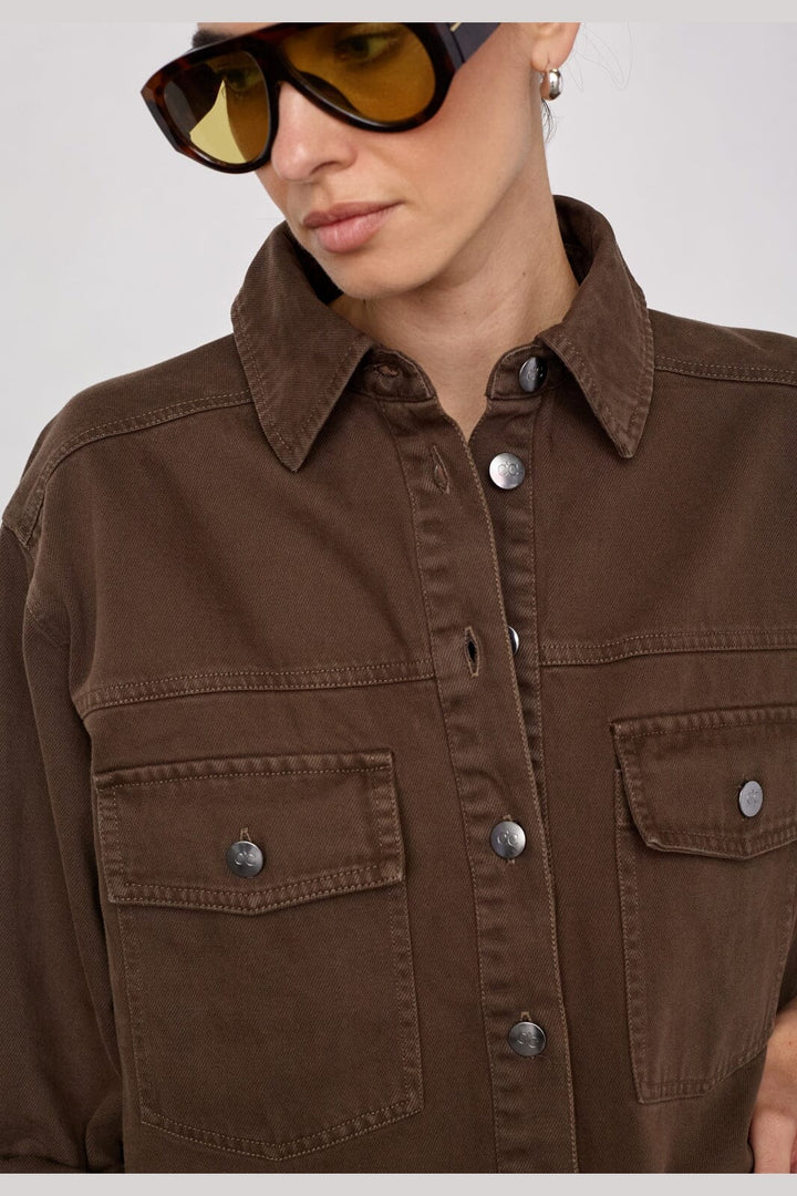 Co´Couture - Beltoncc Denim Shirt 500261 - 20003 - Dark Brown