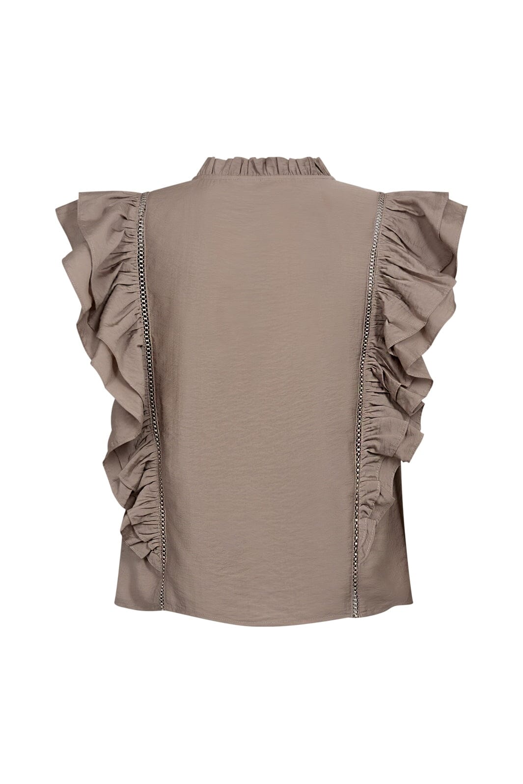 Co´Couture - Callumcc Lace Frill V-Top 45172 - 2006 - Taupe