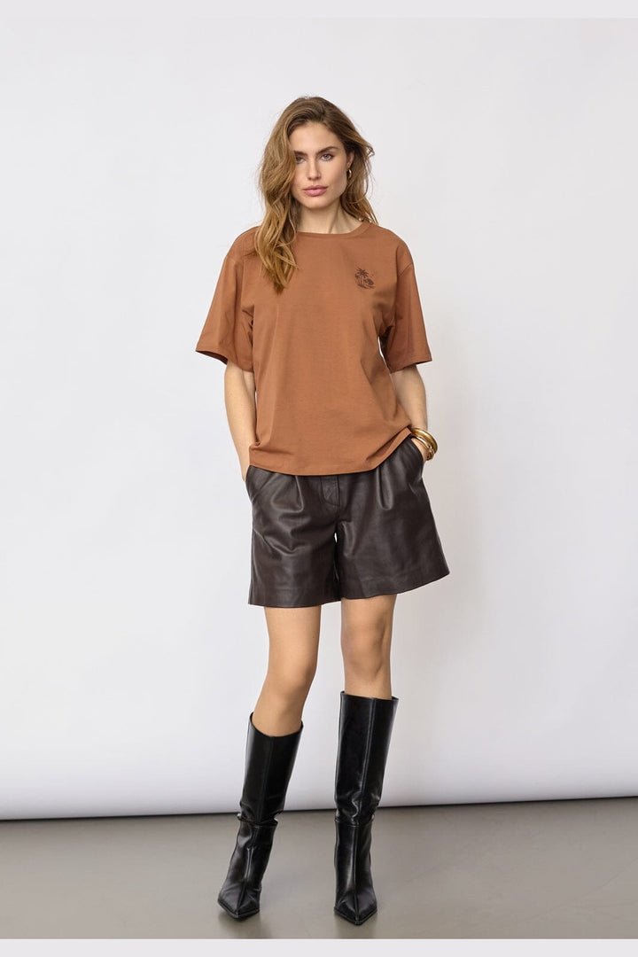 Co´Couture - Coco Beachcc Box Tee 43022 - 80 - Chocolate